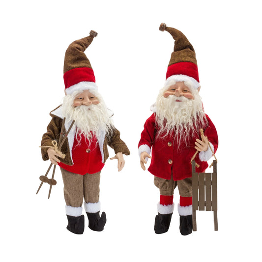 Santa (Set of 2) 25.25"H Polyester/Resin